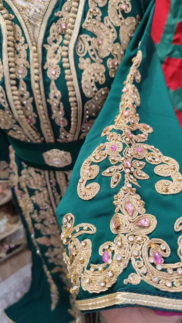 caftan marocain neuf doublé avec ceinture avec ras du cou — photo 7