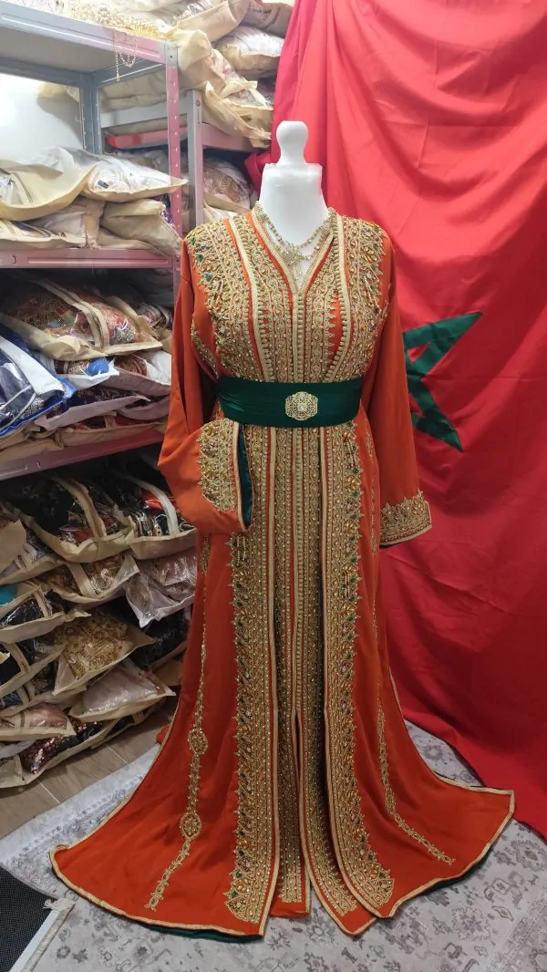 caftan marocain neuf doublé grande taille 75cm — photo 14