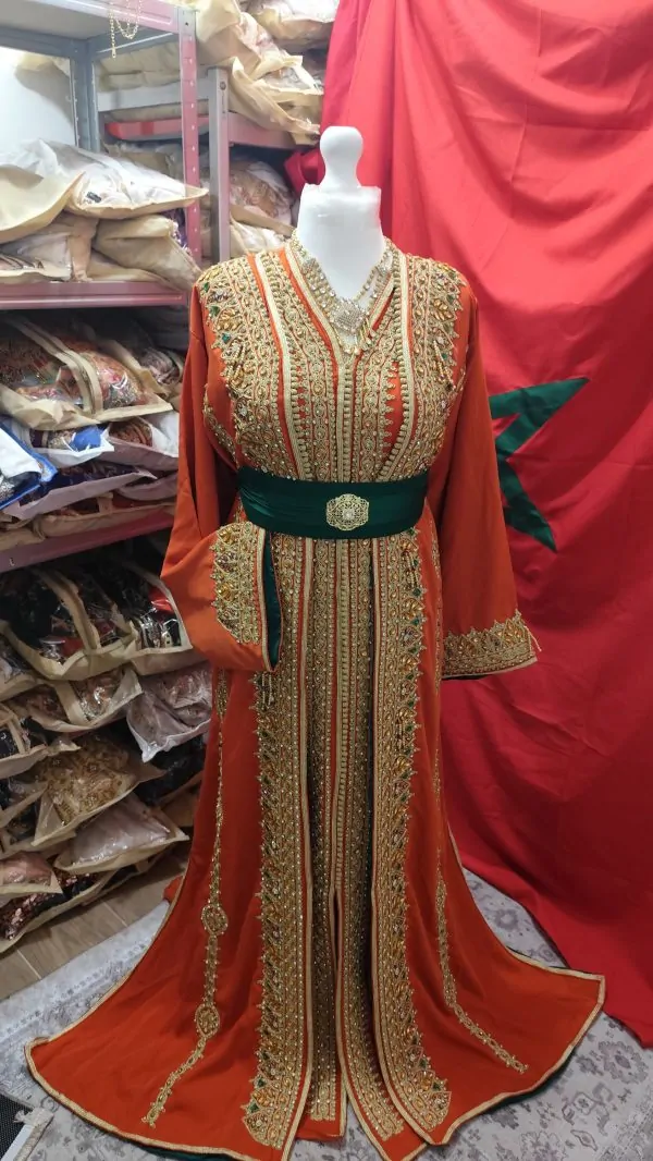 caftan marocain neuf doublé grande taille 75cm — photo 7