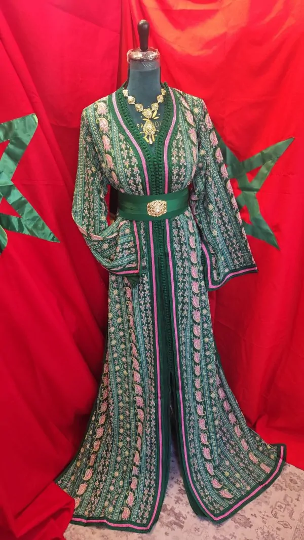 caftan marocain neuf sari avec ceinture — photo 2