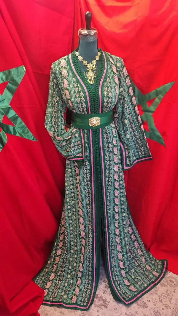 caftan marocain neuf sari avec ceinture — photo 3