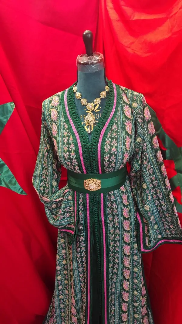 caftan marocain neuf sari avec ceinture — photo 4