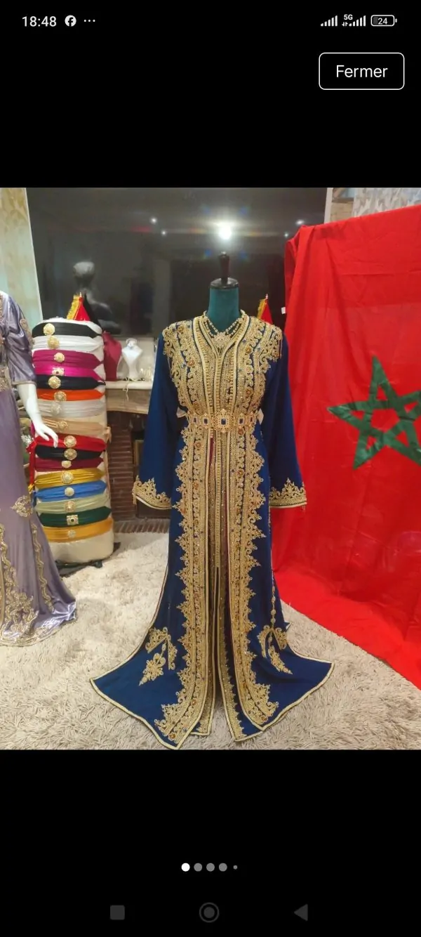 trois Caftans marocain neuf avec ceinture — photo 3