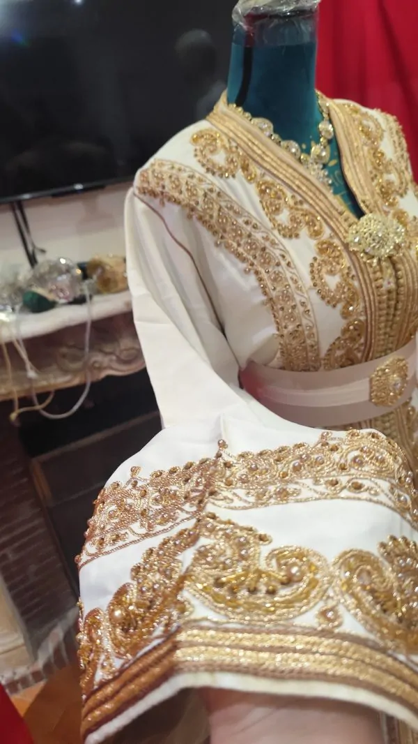 caftan marocain neuf doublé avec la ceinture — photo 8