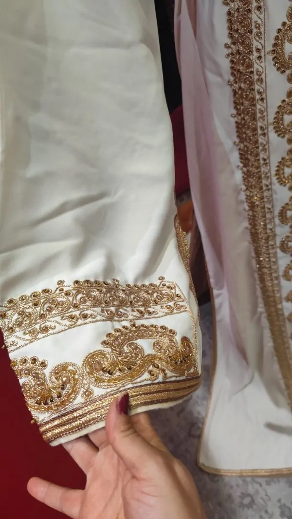 caftan marocain neuf doublé avec la ceinture — photo 7