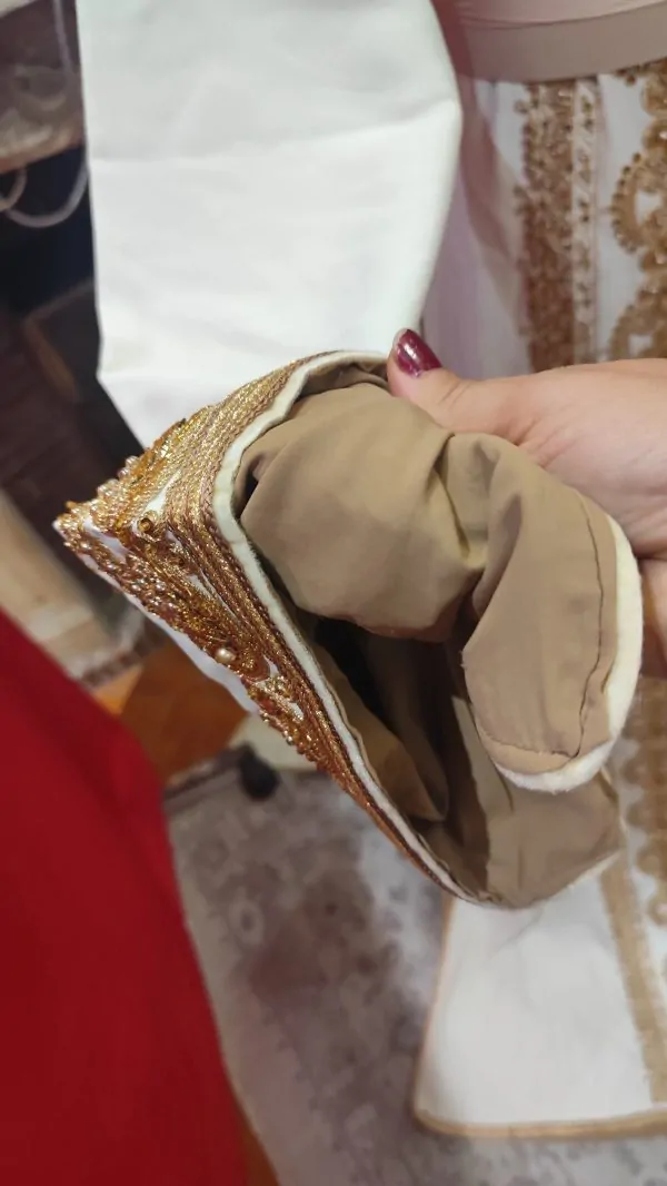 caftan marocain neuf doublé avec la ceinture — photo 6