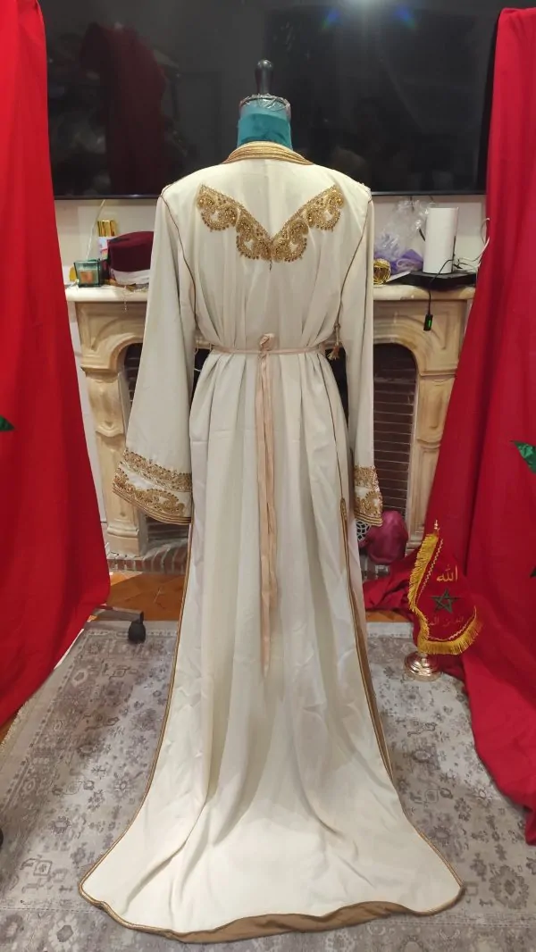 caftan marocain neuf doublé avec la ceinture — photo 10
