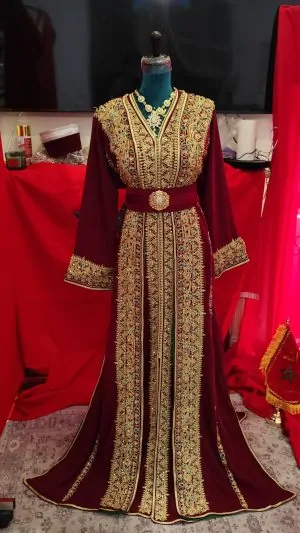 قفطان مغربي جديد مبطن