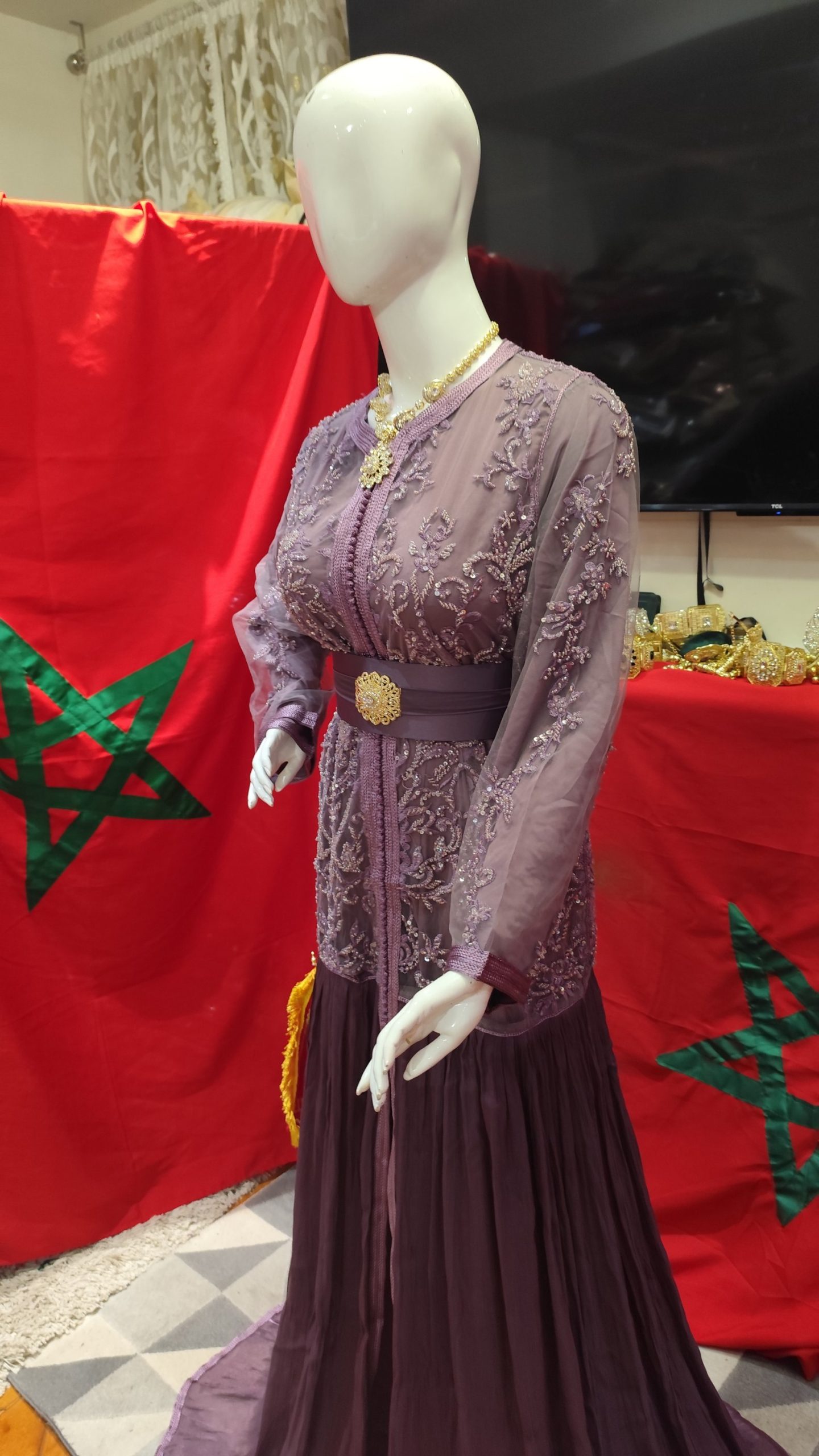 caftan marocain neuf avec ceinture – Image 8