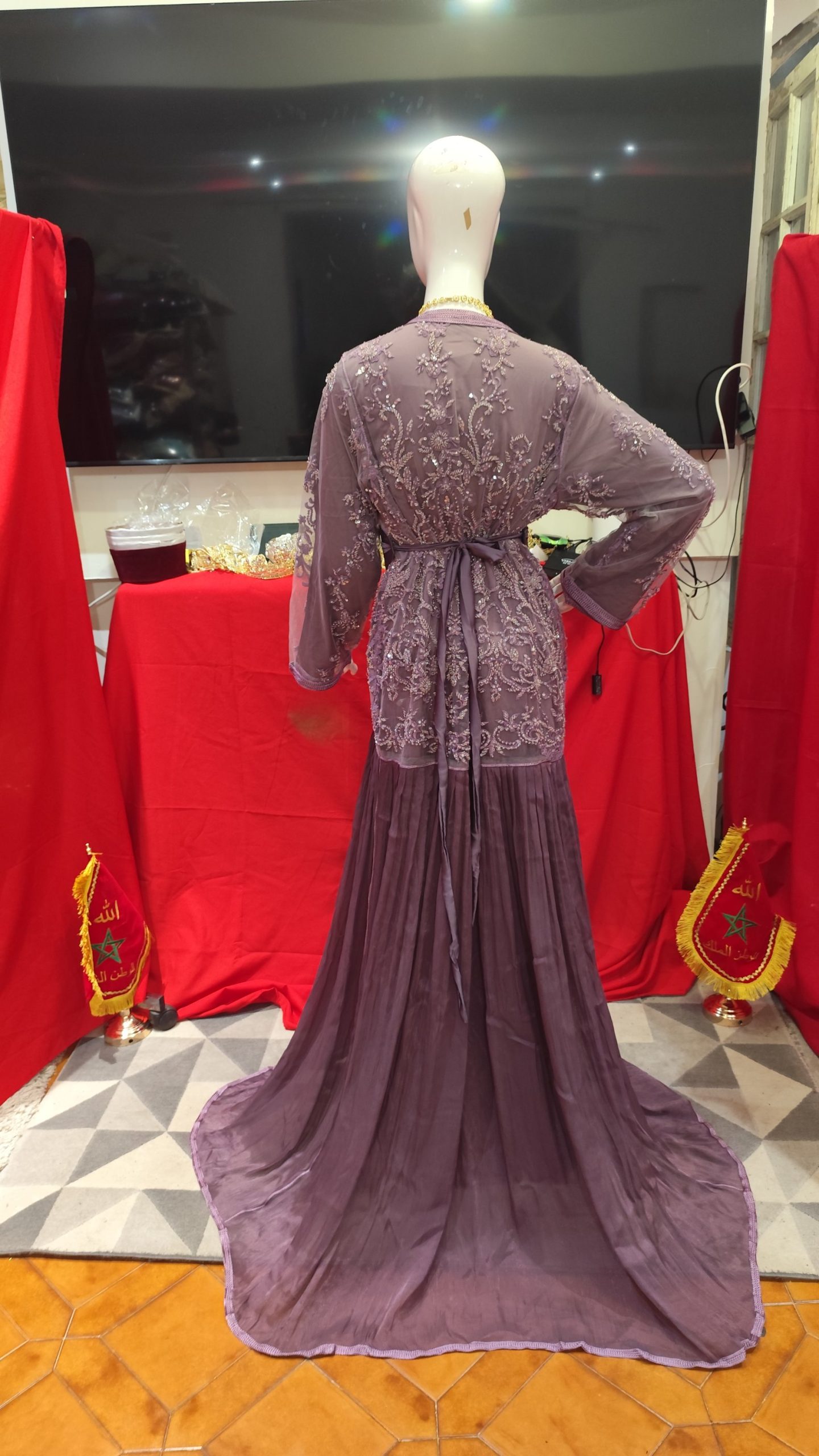 caftan marocain neuf avec ceinture – Image 3