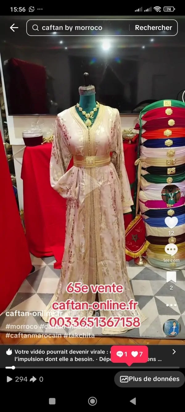 caftan marocain d occasion suite de commande