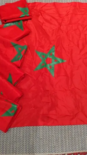 drapeau du maroc 115 cm par 85 cm