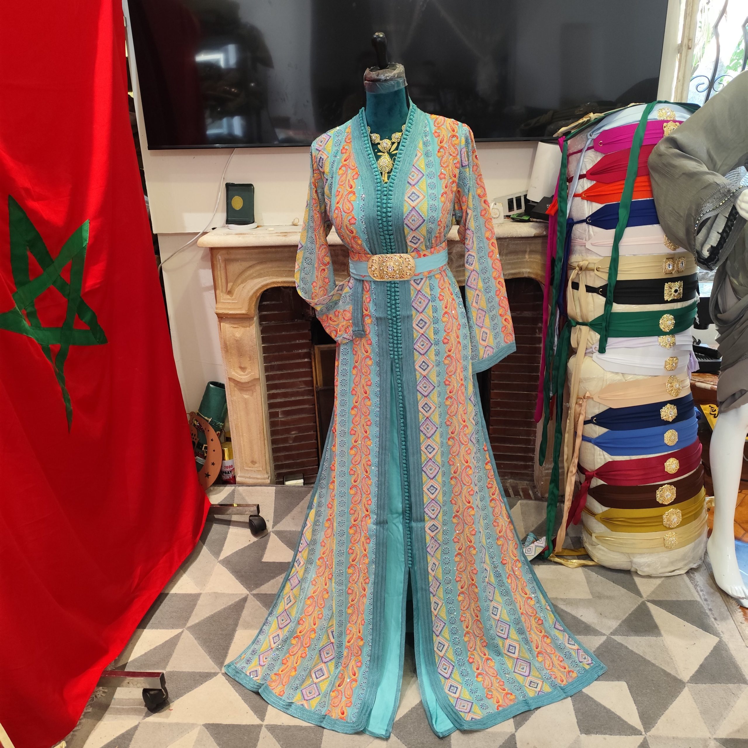 caftan marocain neuf avec ceinture – Image 10