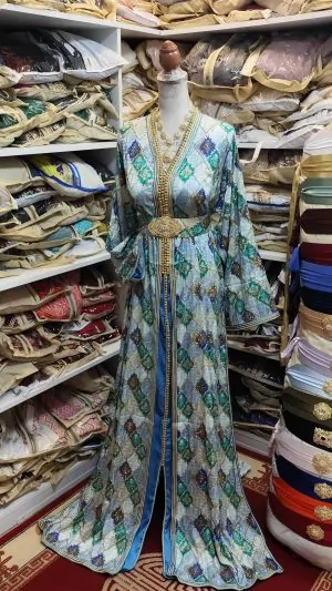 Neuer marokkanischer Kaftan, große Größe 66cm, mit Gürtel