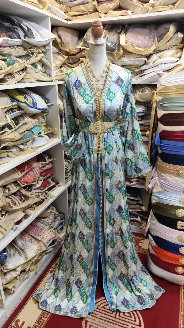 caftan marocain neuf grande taille 66cm avec ceinture — photo 2