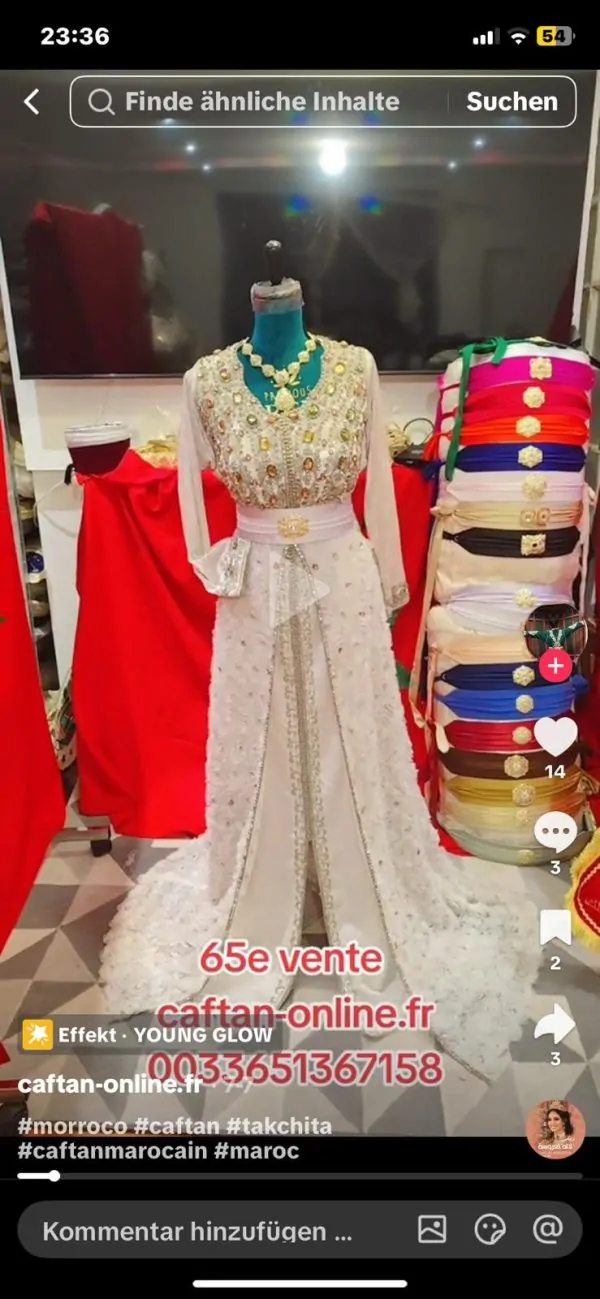 4caftan marocain plus une ceinture