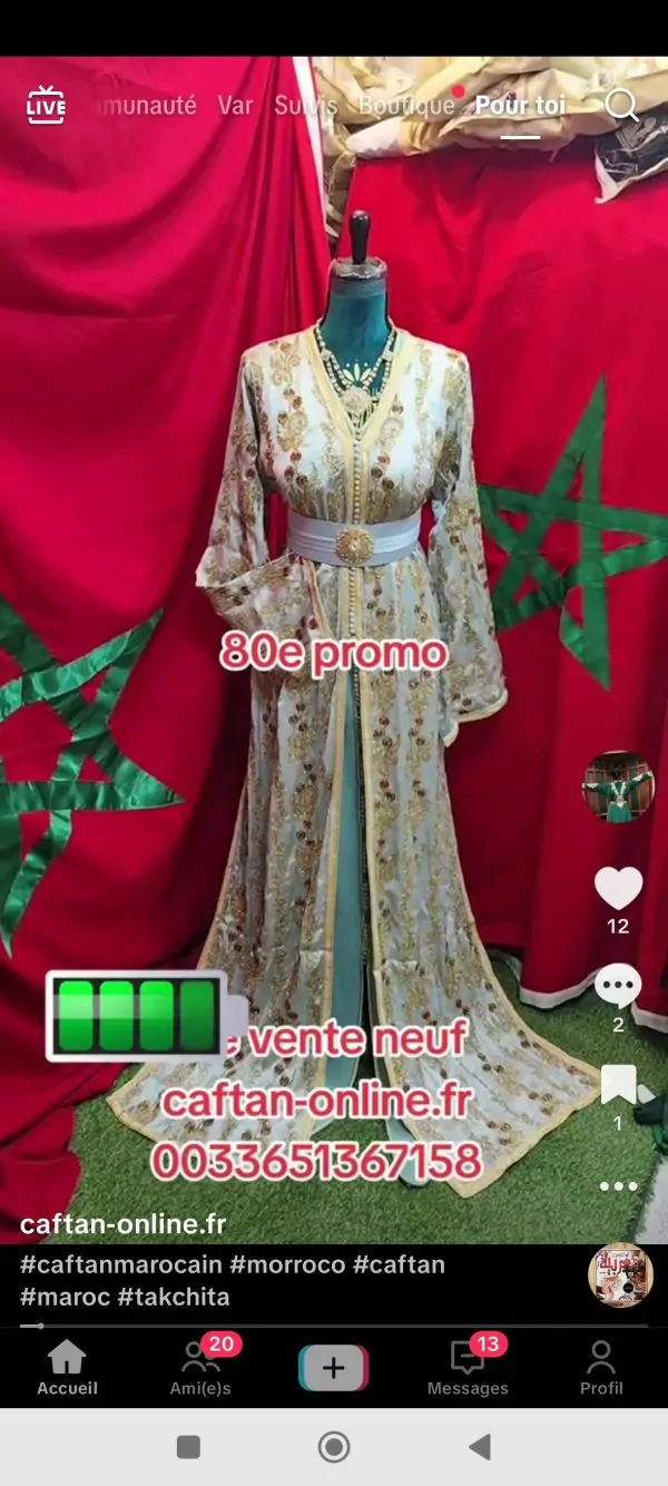 caftan marocain neuf