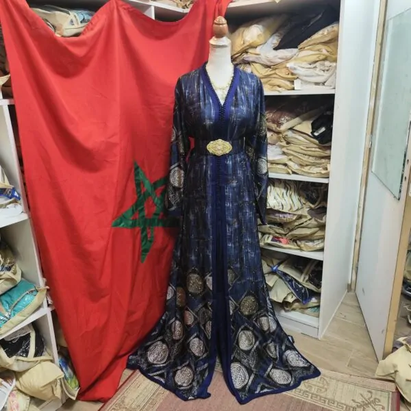 Caftano marocchino nuovo, taglia forte, con cintura — photo 9