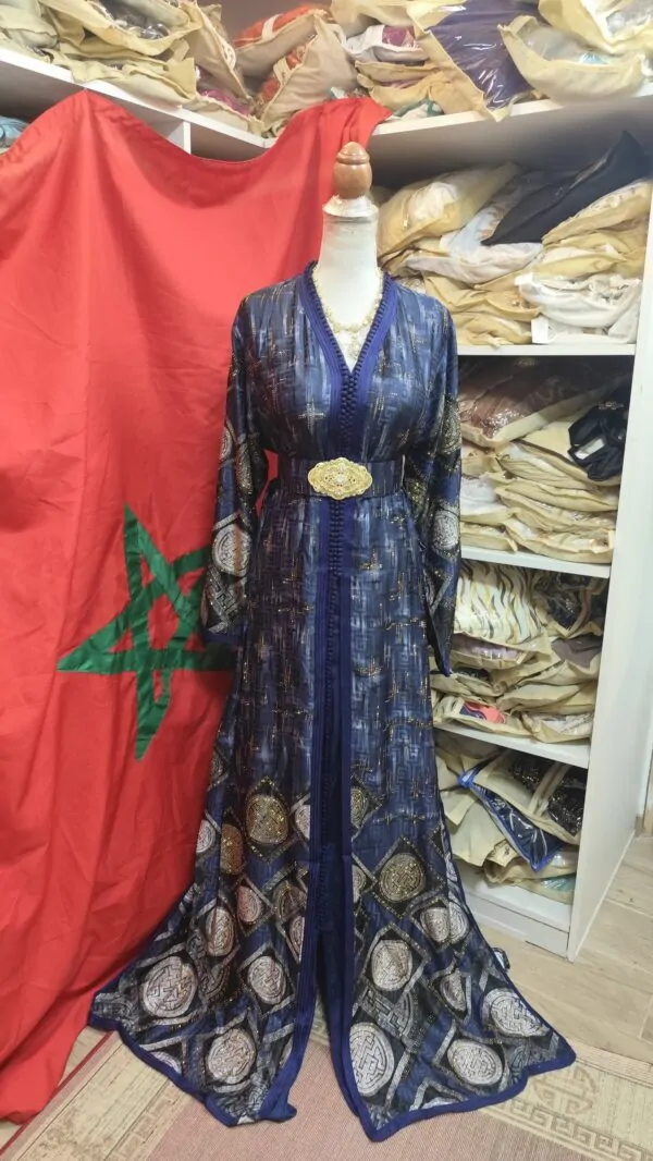 Caftano marocchino nuovo, taglia forte, con cintura — photo 2