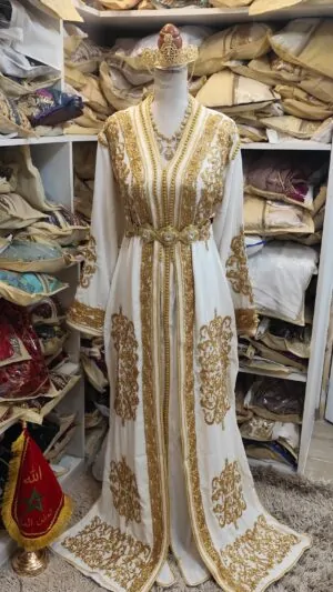 قفطان مغربي جديد مبطن